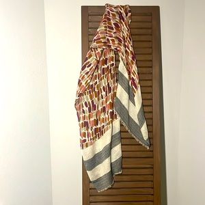 Loft pink and purple print scarf.